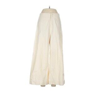ESBY Lucia Pant Wide Leg Crop 100% Cotton Womens 8 Off White Made In USA